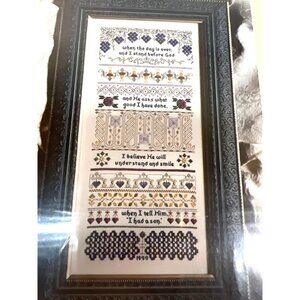 Vintage Embroidery Cross Stitch Religious Sampler Pattern My Son